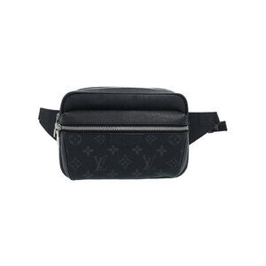 Louis Vuitton Taiga Black Leather Rama Bum Bag Outdoor Body